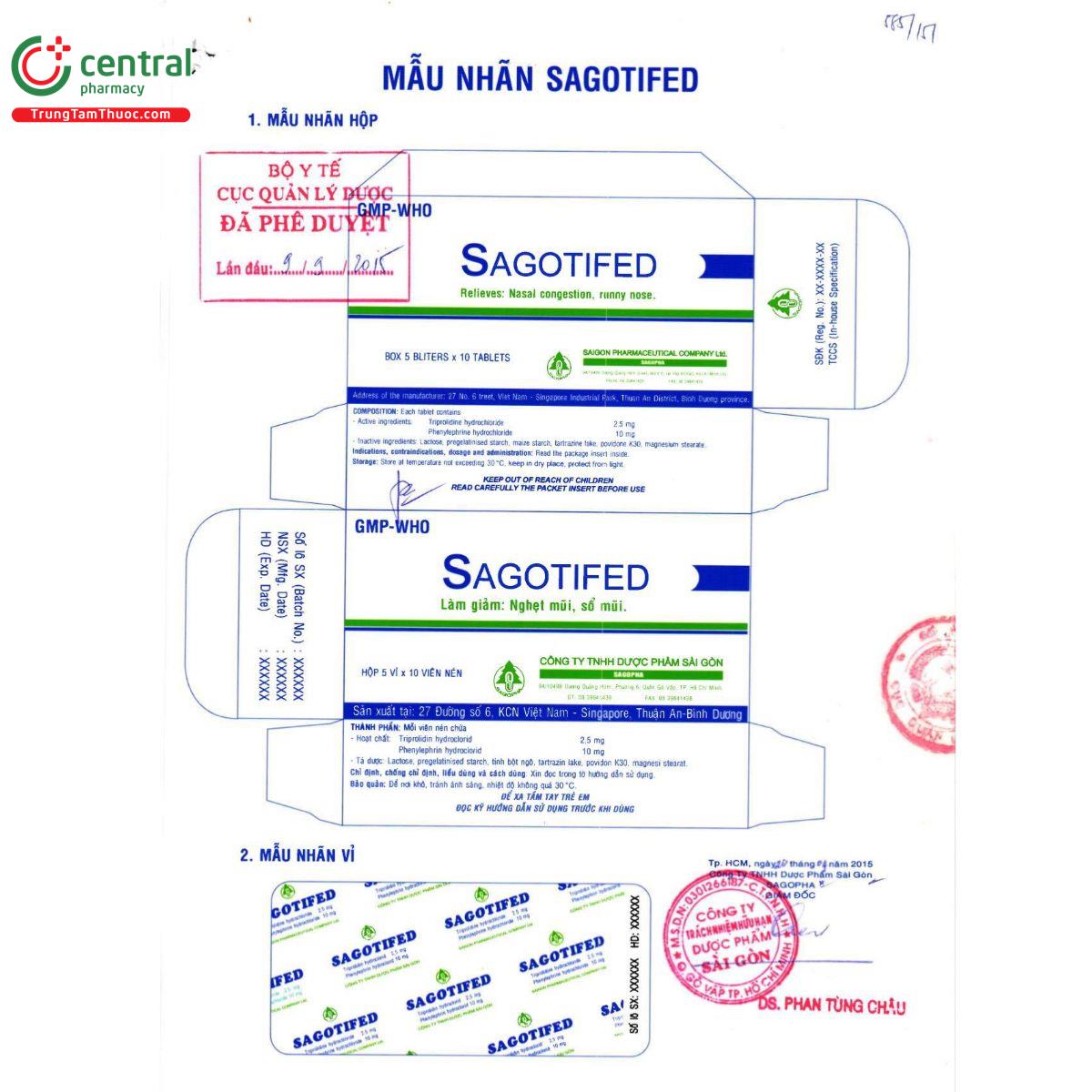 sagotifed 10mg25mg 3 H3222 sagotifed 10mg25mg 3 H3222