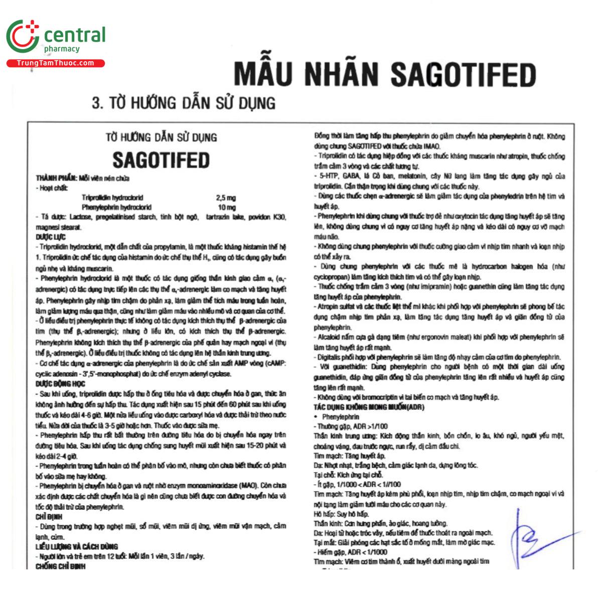 sagotifed 10mg25mg 4 A0585 sagotifed 10mg25mg 4 A0585