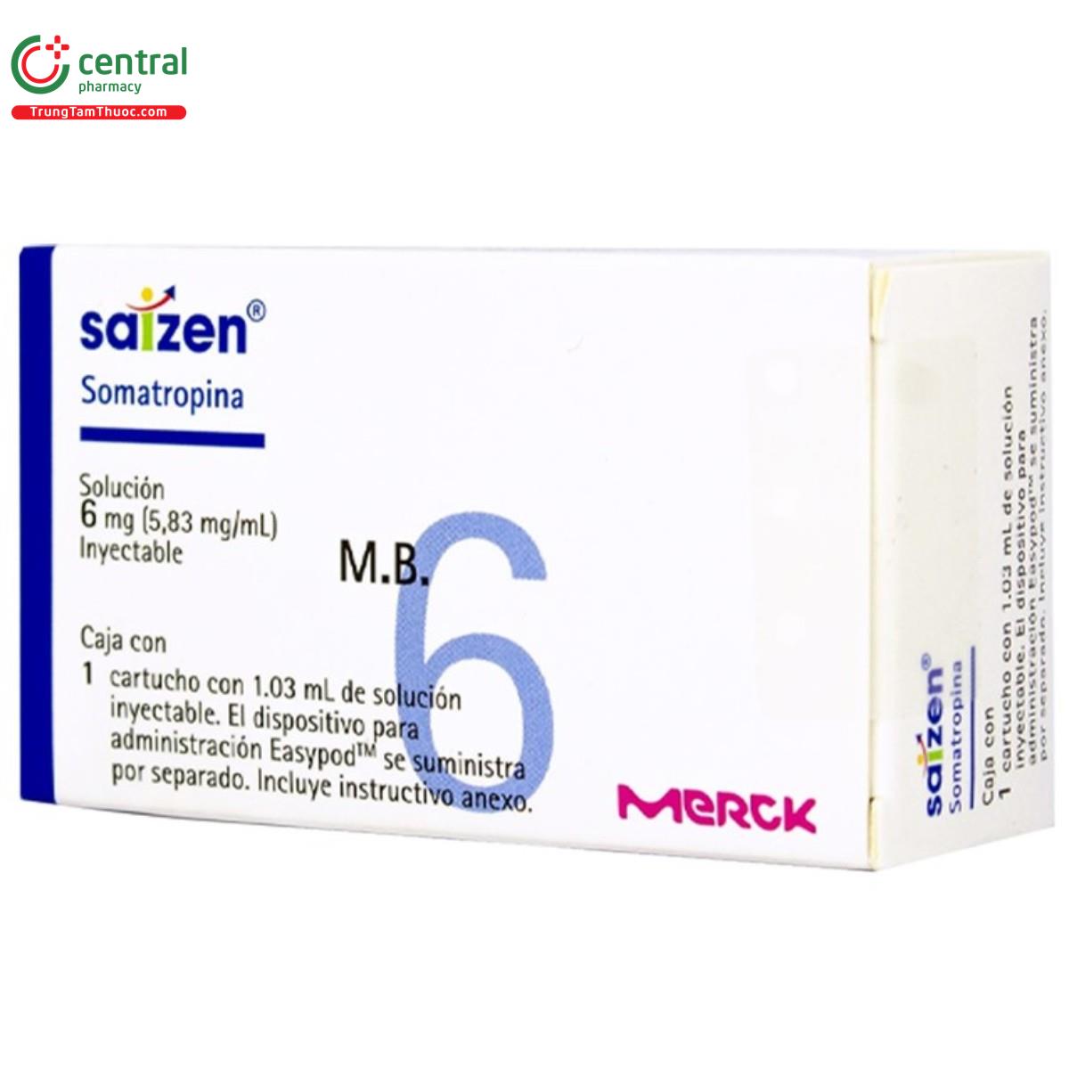 Thuốc Saizen 6mg điều trị thiếu hụt hormone tăng trưởng nặng