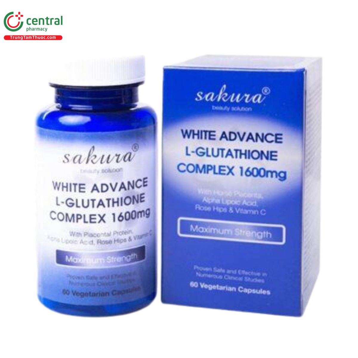 sakura white advance l glutathione complex 1600mg 1 G2716