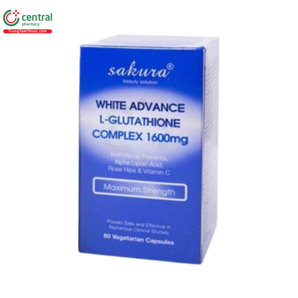 sakura white advance l glutathione complex 1600mg 4 A0651
