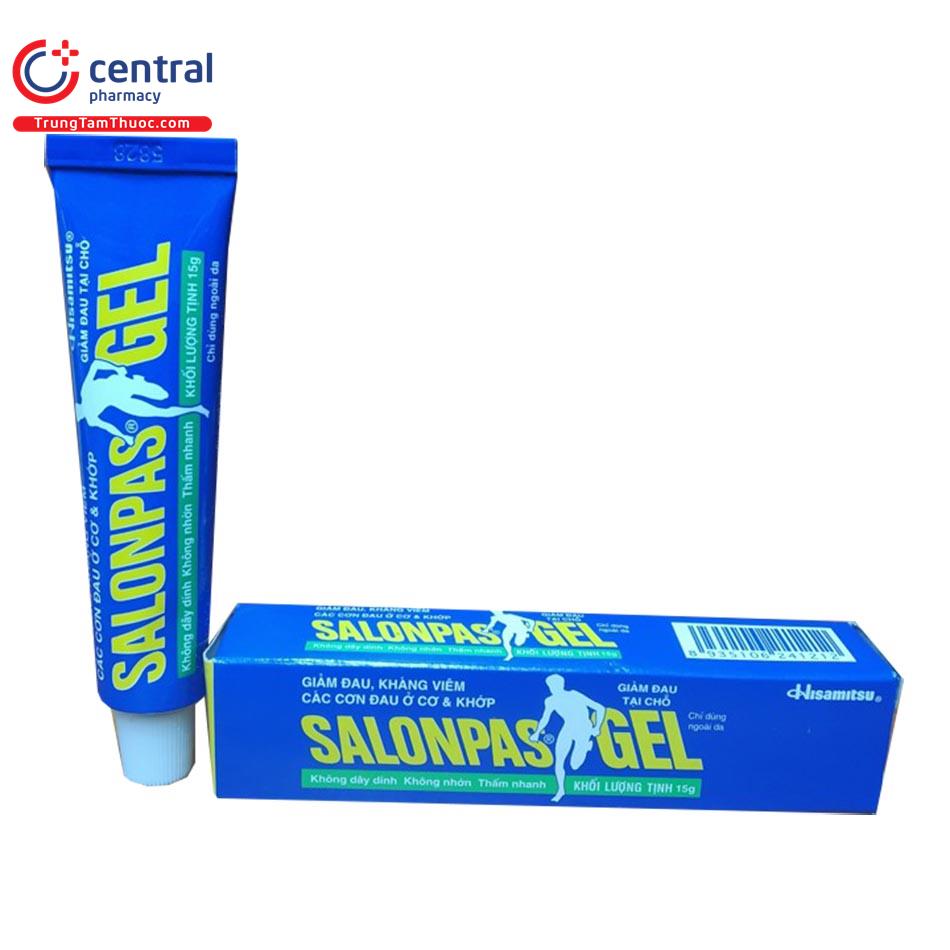 Thuốc Salonpas Gel 15g - giảm đau cơ, mỏi cơ, cứng vai