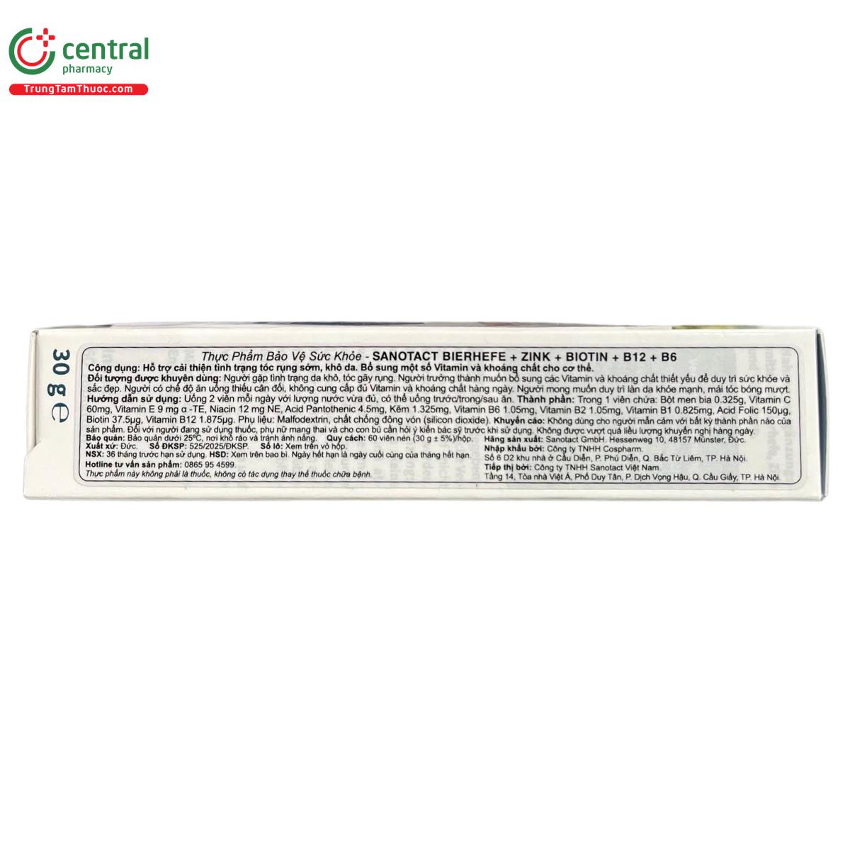 sanotact bierhefe zink biotin b12 b6 7 O6180 sanotact bierhefe zink biotin b12 b6 7 O6180