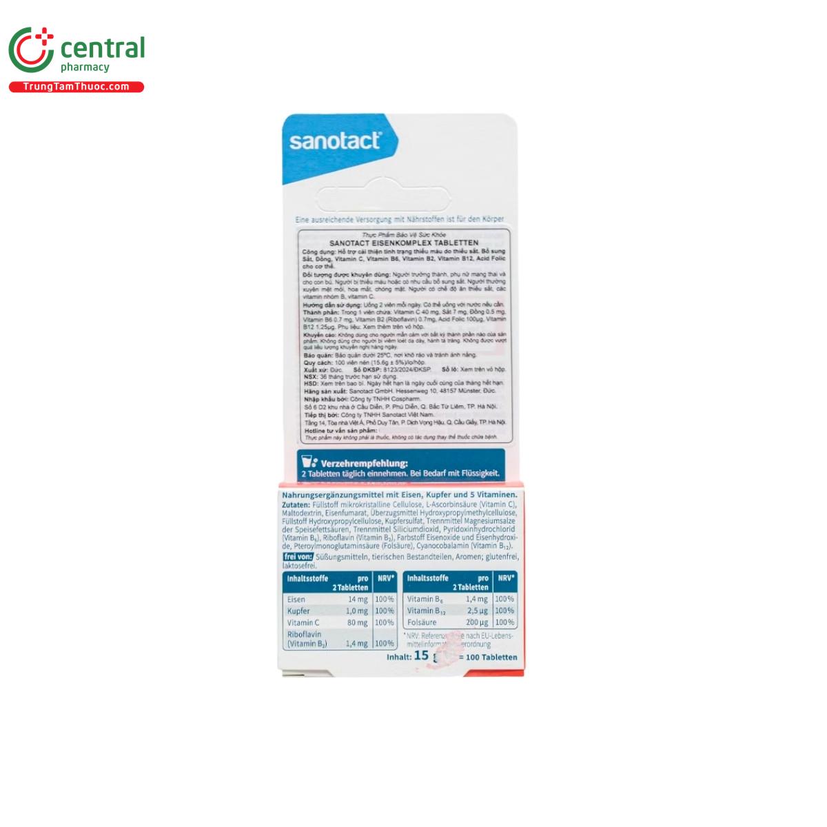 sanotact eisenkomplex tabletten 5 V8515