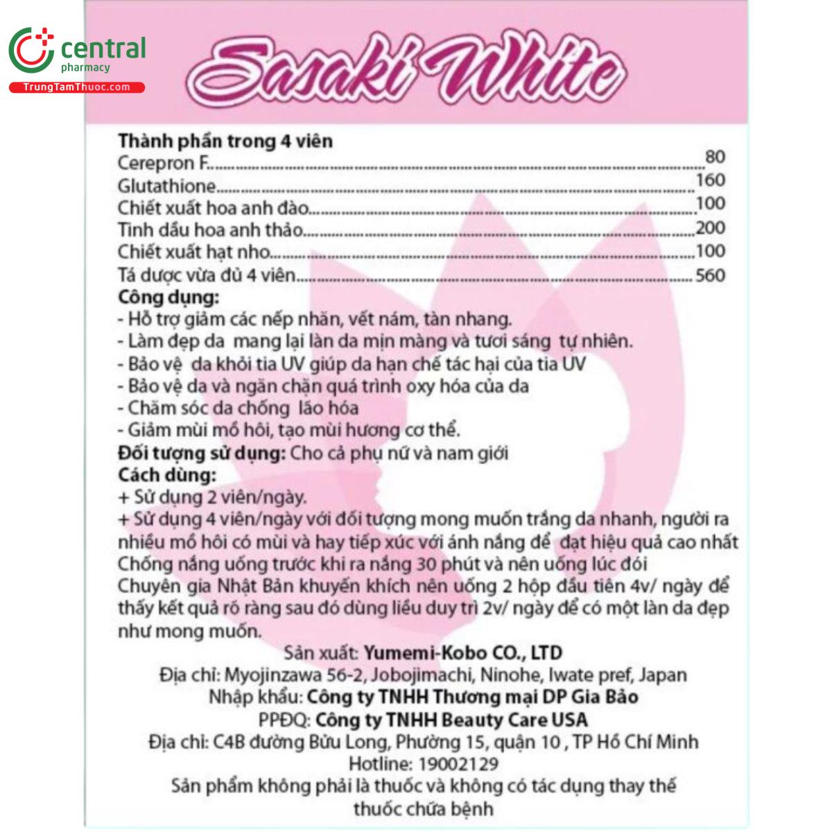 sasaki white 6 I3858 sasaki white 6 I3858