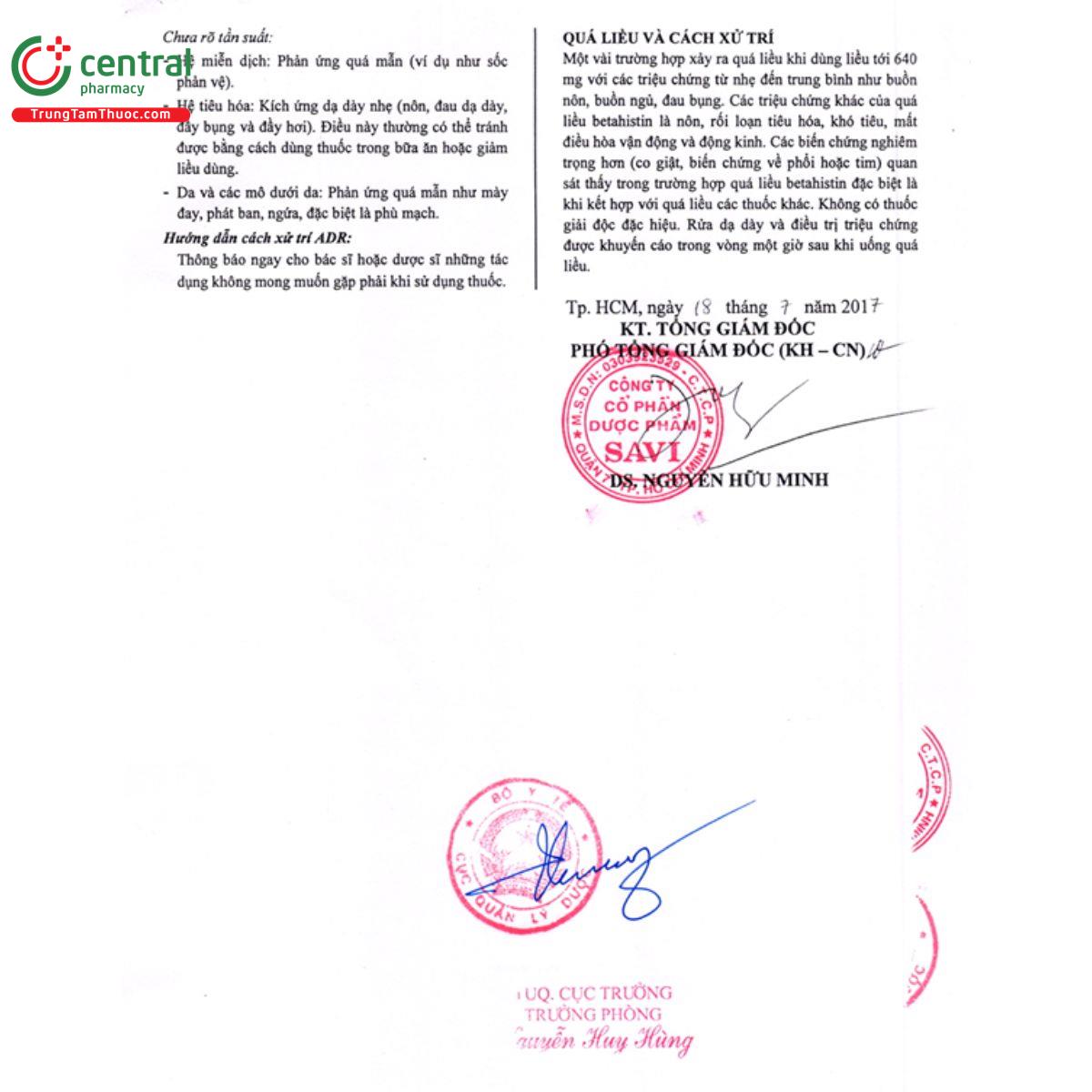 savi betahistine 8 5 T7441