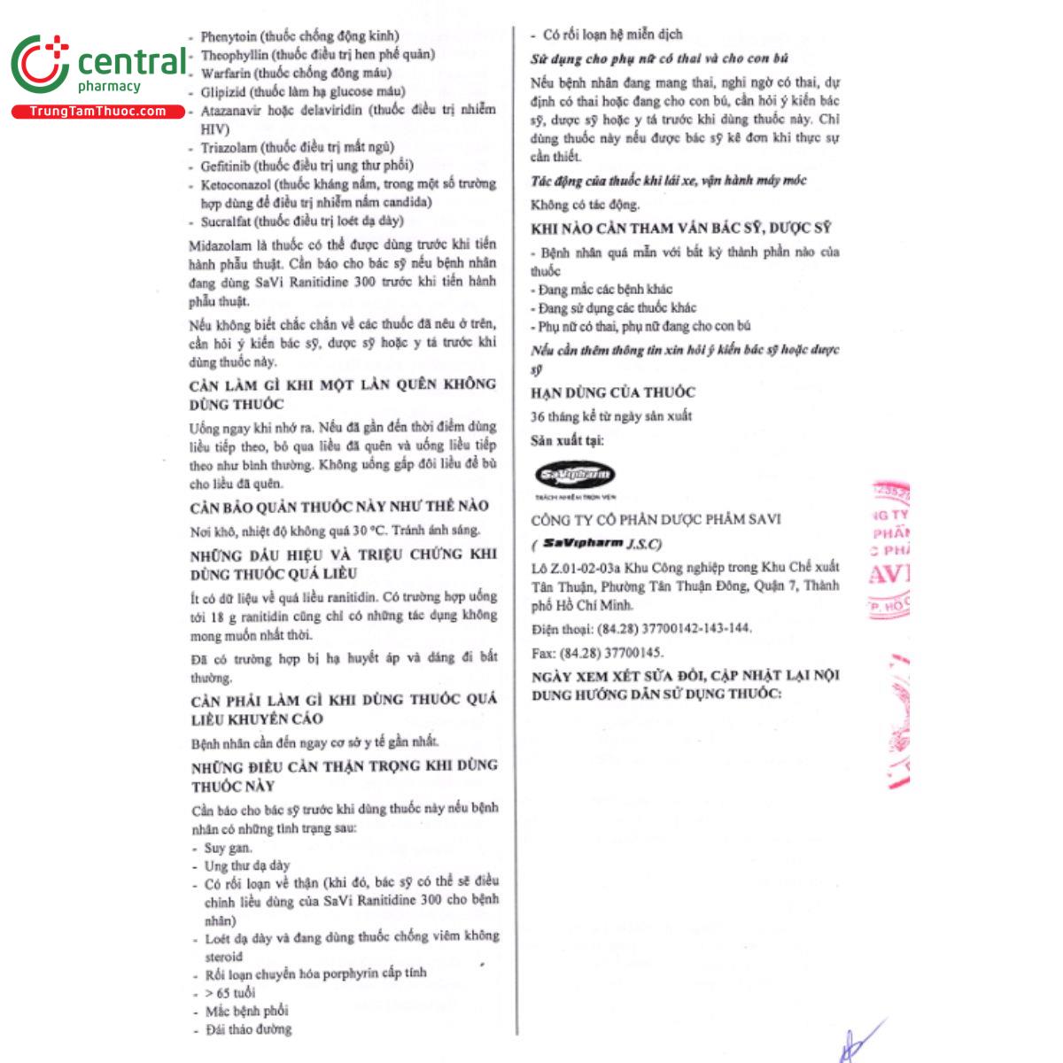 savi ranitidine 300 4 I3852 savi ranitidine 300 4 I3852