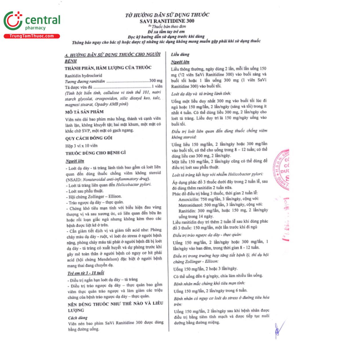 savi ranitidine 300 6 Q6578 savi ranitidine 300 6 Q6578