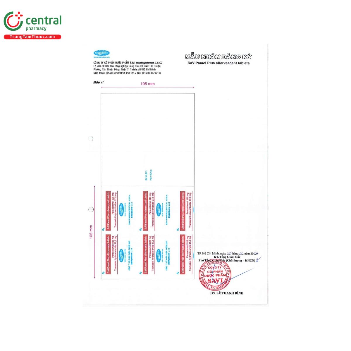 savipamol plus effervescent tablets 3 D1004