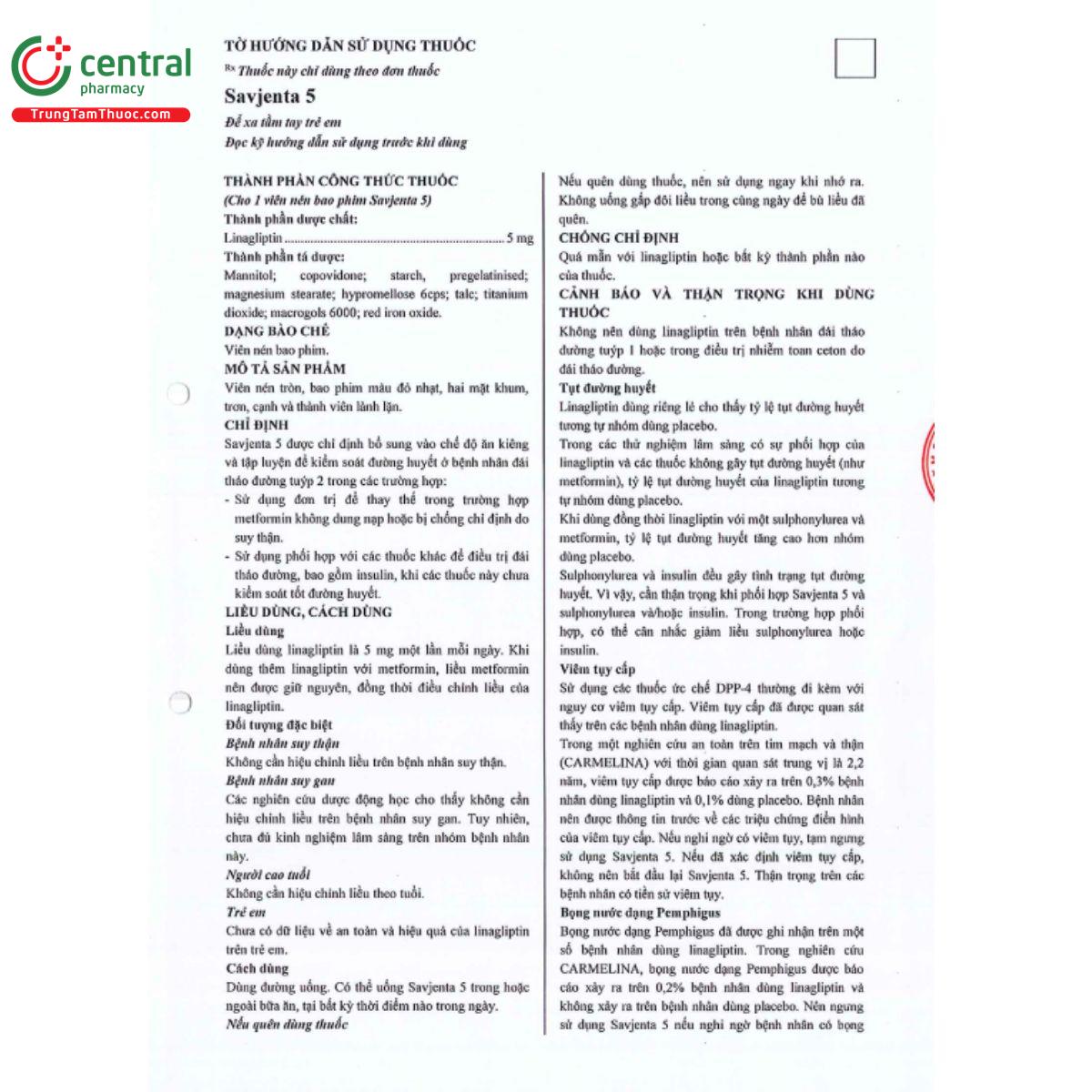 savjenta 5mg 3 F2462