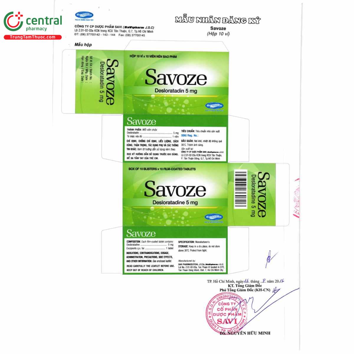 savoze 5mg 4 S7018