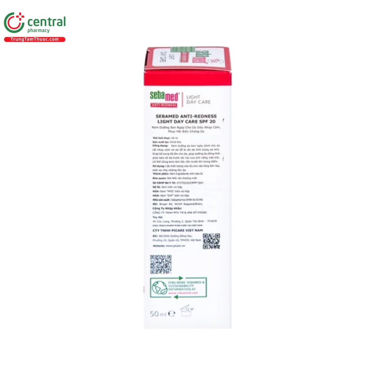 sebamed anti redness light day care spf 20 8 F2176