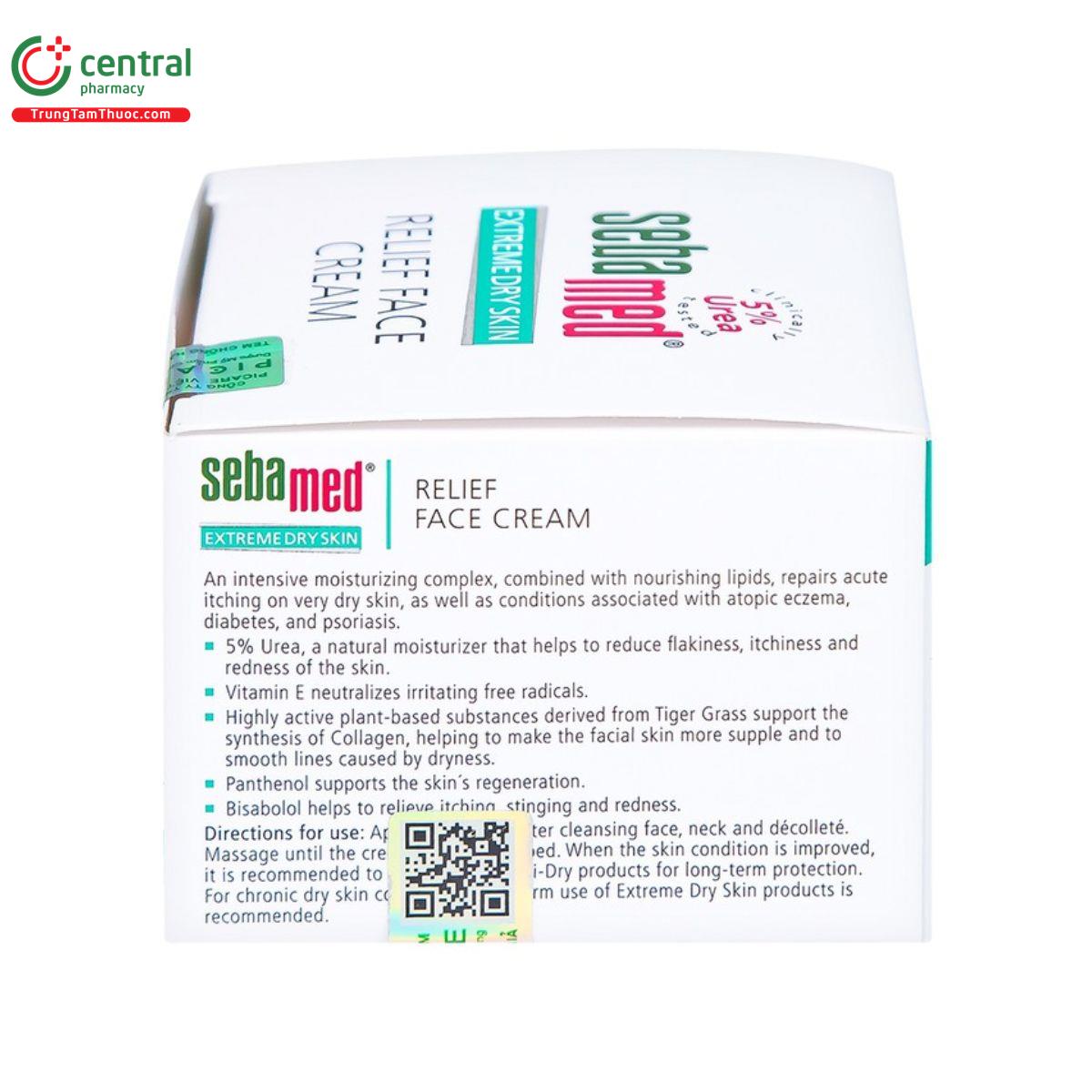 sebamed extreme dry skin relief face cream 5 50ml 5 N5035