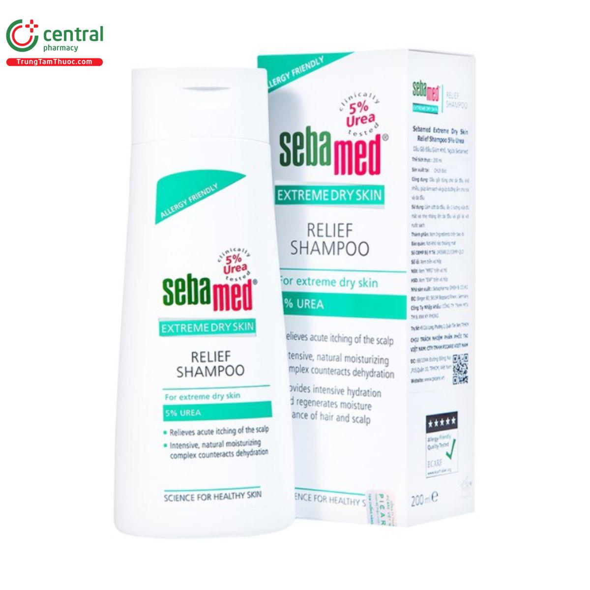 sebamed extreme dry skin relief shampoo 5 urea sebamed 200ml 1 B0514