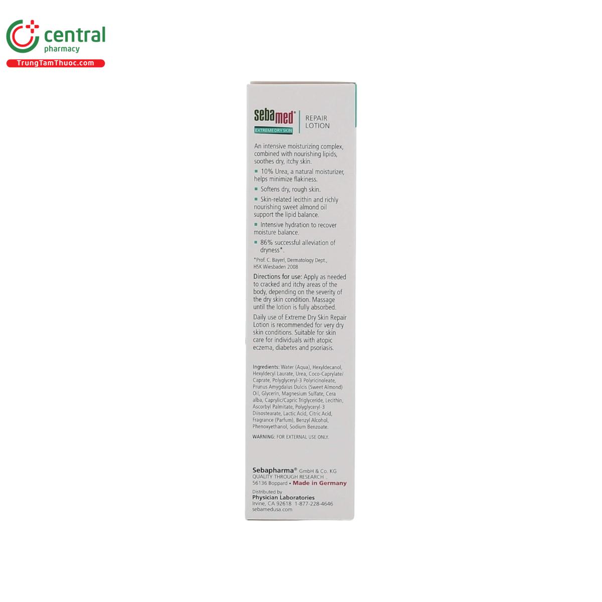 sebamed extreme dry skin repair lotion 10 urea 10 S7174