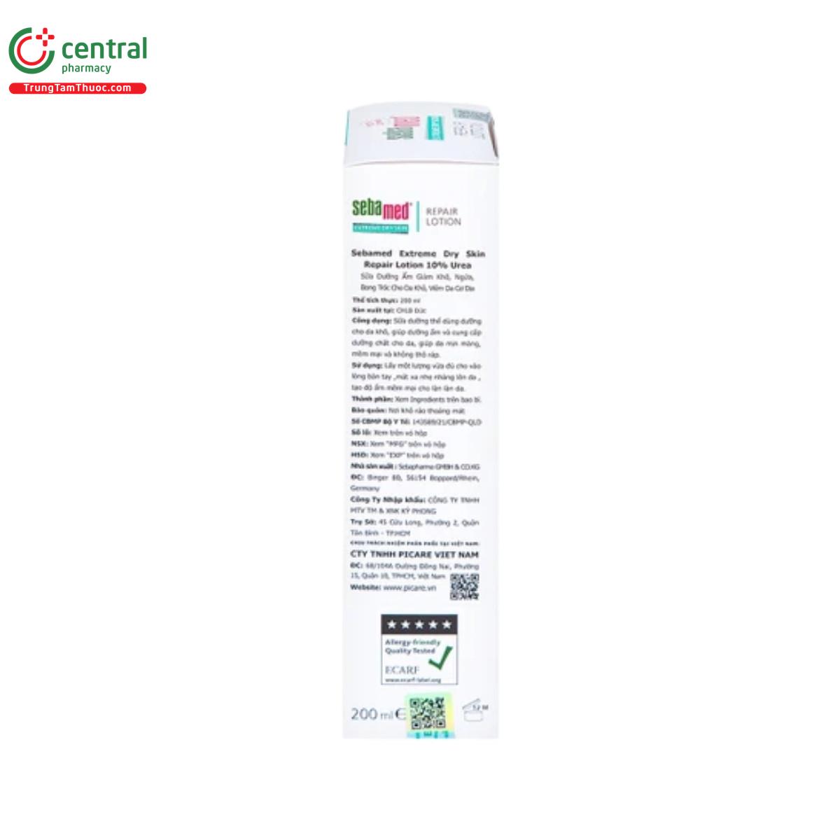 sebamed extreme dry skin repair lotion 10 urea 11 P6186