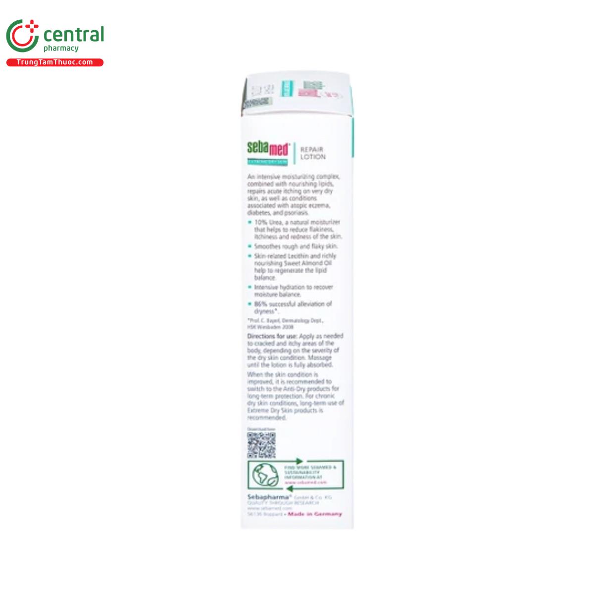 sebamed extreme dry skin repair lotion 10 urea 12 I3458