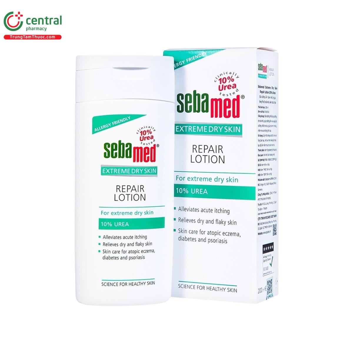 sebamed extreme dry skin repair lotion 10 urea 3 P6788