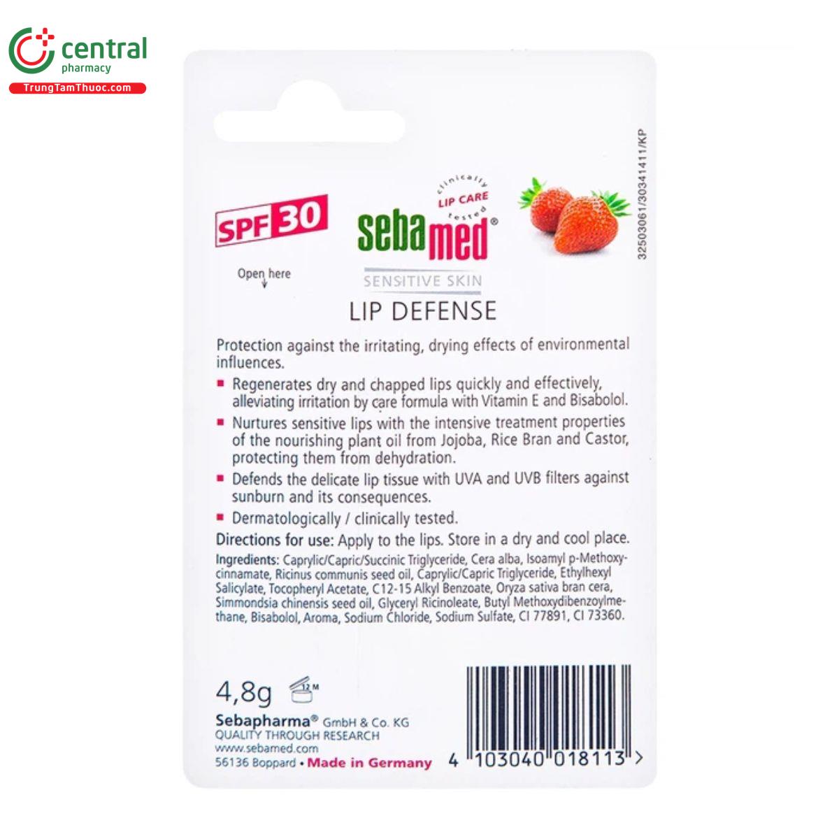 sebamed lip defense strawberry 48g 2 A0856