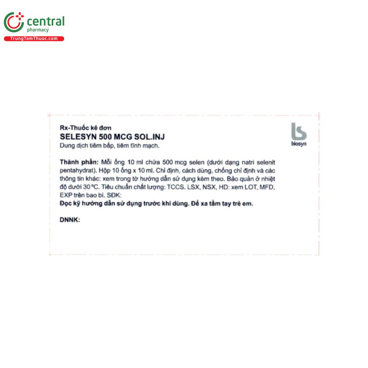 selesyn 500mcg solinj 2 G2366 selesyn 500mcg solinj 2 G2366