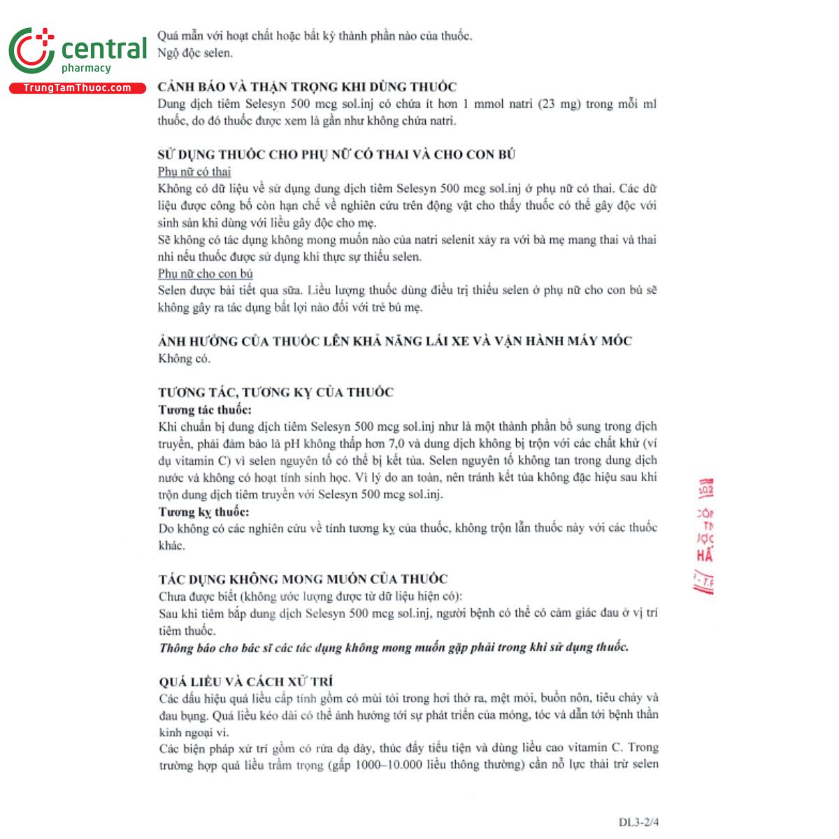 selesyn 500mcg solinj 5 E1477 selesyn 500mcg solinj 5 E1477