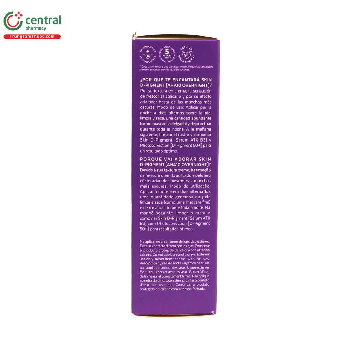 sensilis skin d pigment aha10 overnight 5 S7077