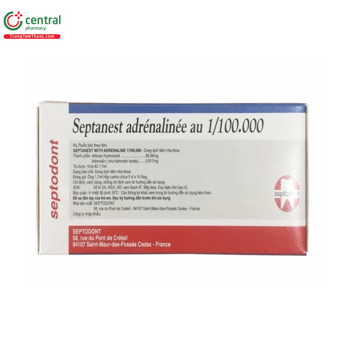 septanest adrenalinee au 1 100000 1 F2374