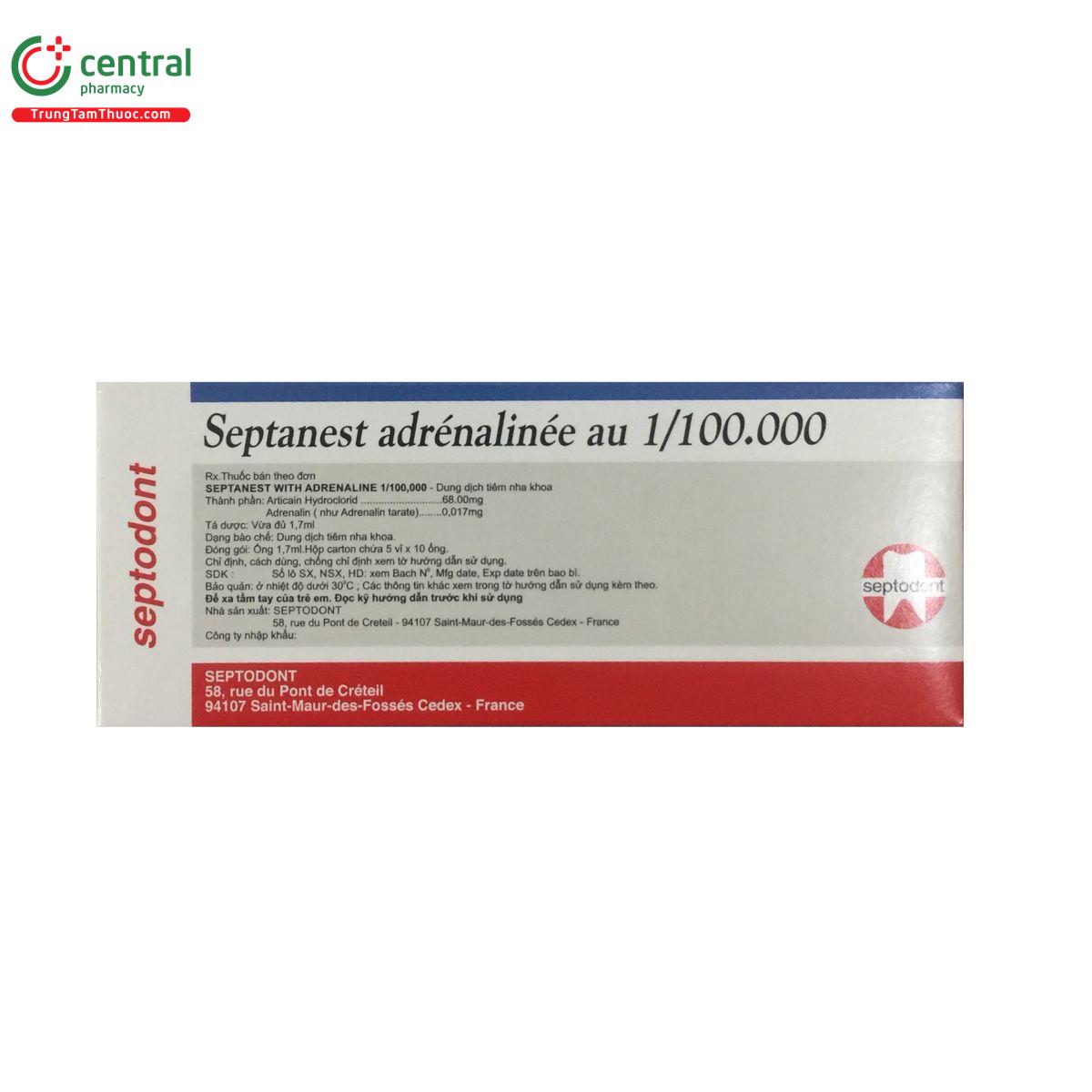 septanest adrenalinee au 1 100000 4 G2043