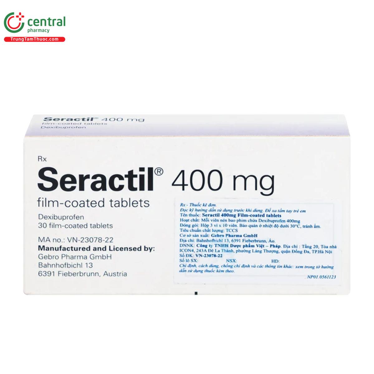 seractil 400mg film coated tablets 4 J3364 seractil 400mg film coated tablets 4 J3364