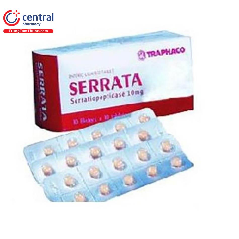 Thuốc Serrata 10mg tác dụng kháng viêm chống phù nề hiệu quả