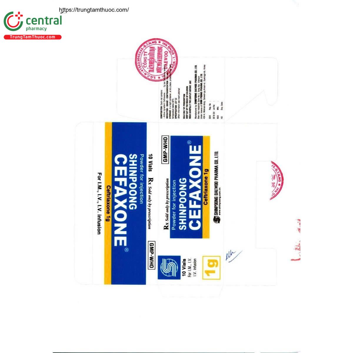 shinpoog cefaxone 1g 2 I3712 shinpoog cefaxone 1g 2 I3712