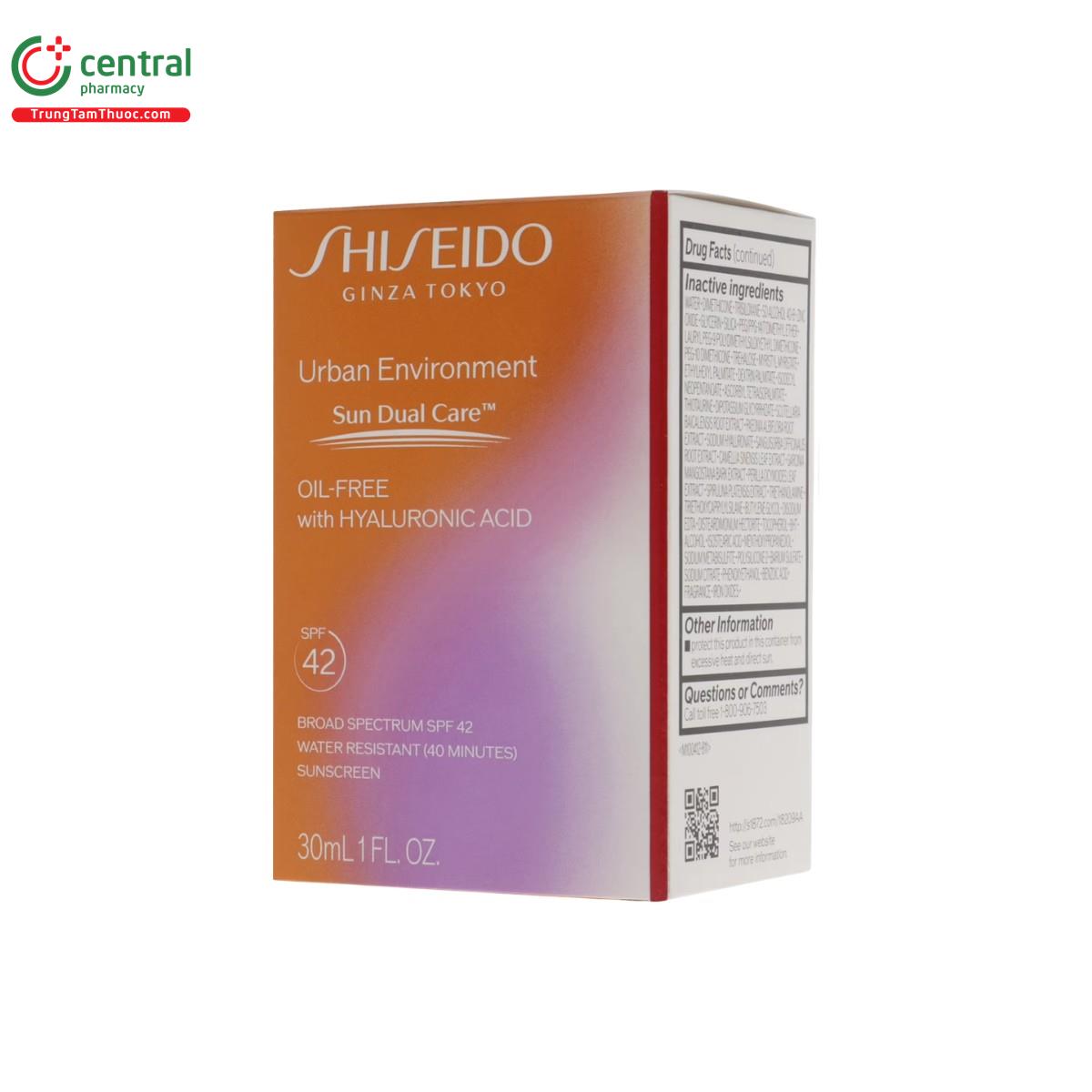 shiseido urban environment oil free sunscreen spf 42 7 M5005 shiseido urban environment oil free sunscreen spf 42 7 M5005