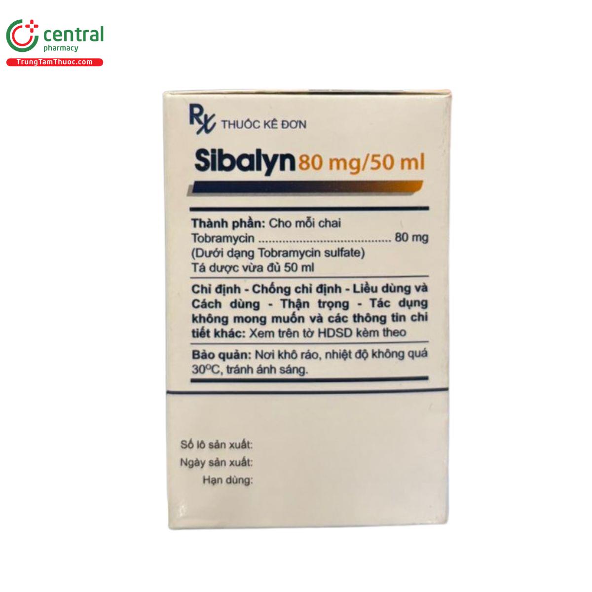 sibalyn 80mg50ml 6 R7250 sibalyn 80mg50ml 6 R7250