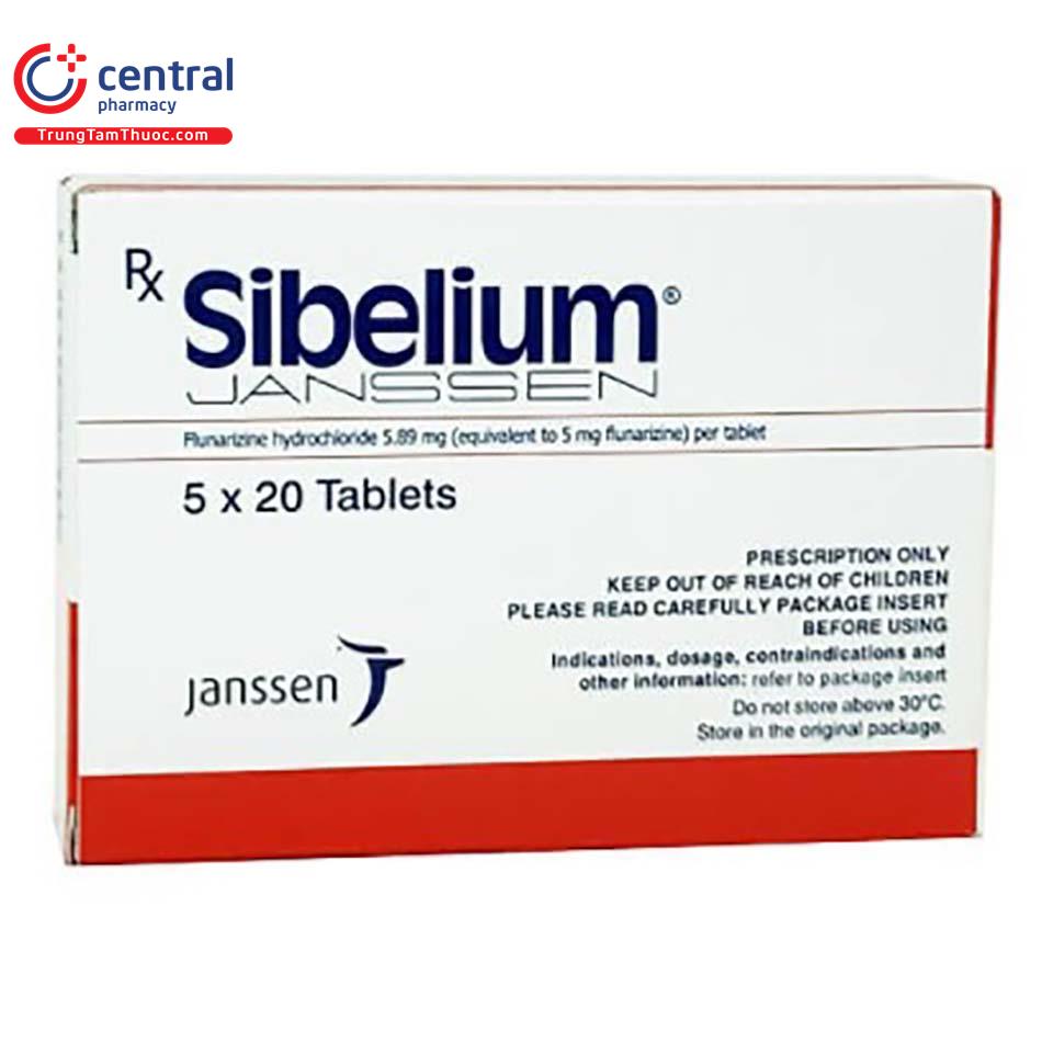 Sibelium 5mg (5 vỉ x 20 viên)