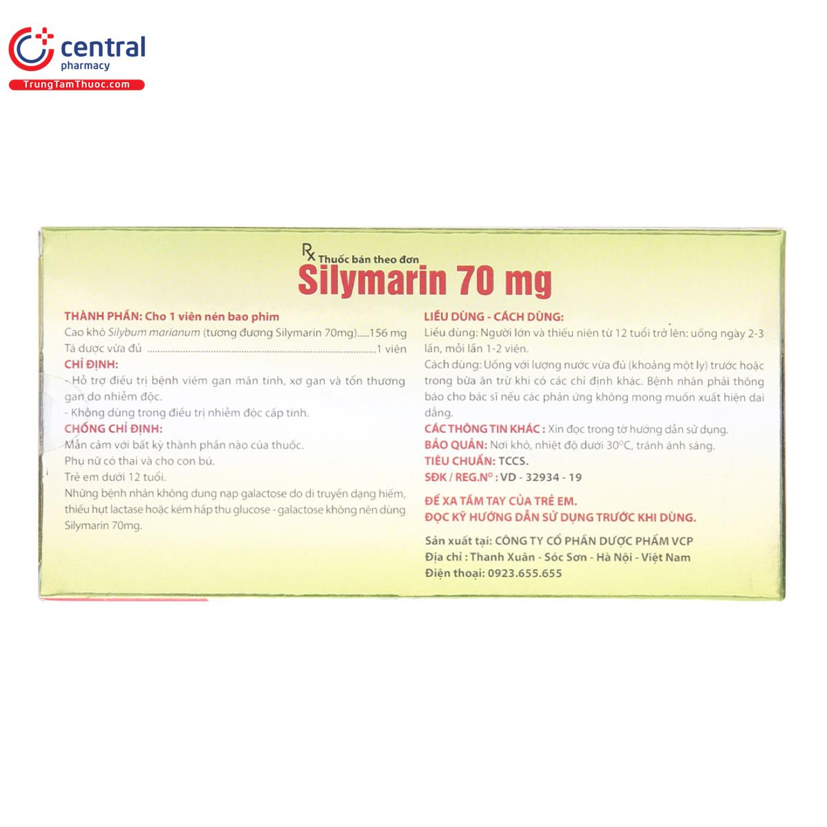 silymarin 70mg vcp 3 K4332