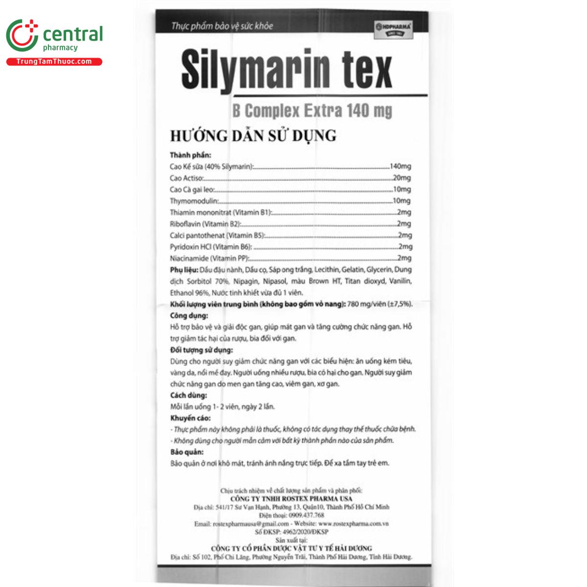 silymarin tex 1 T7505