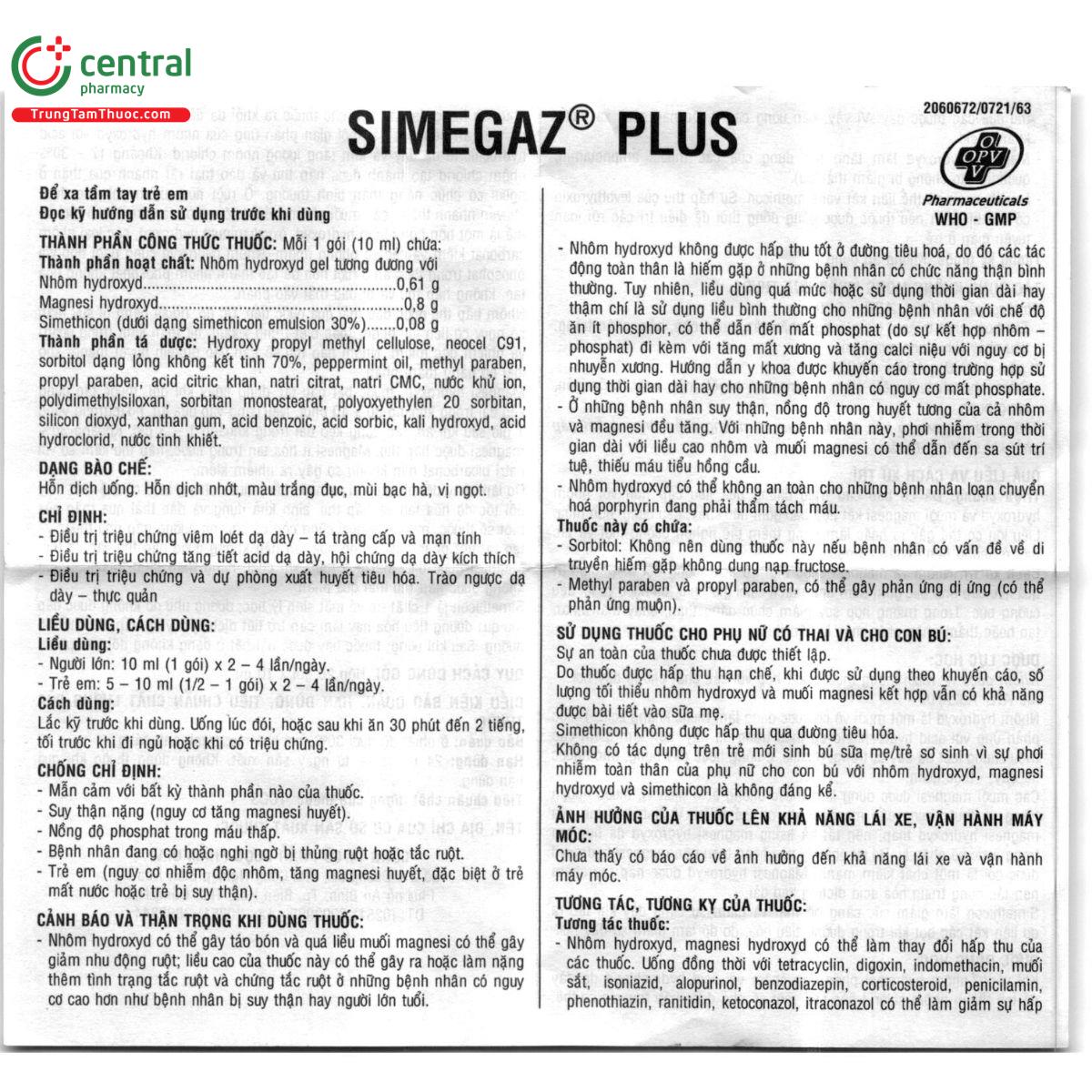 simegaz plus 10 U8077