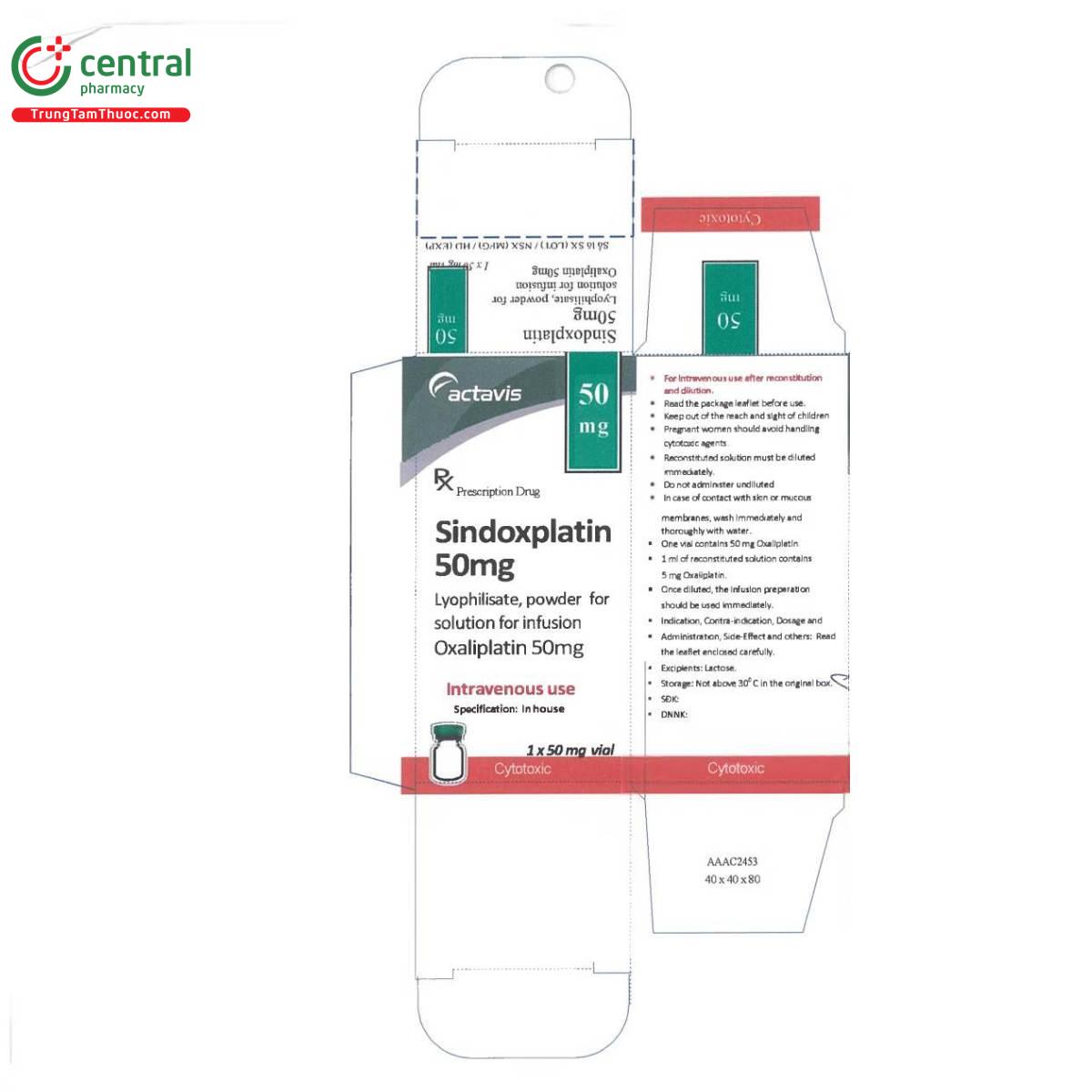 sindoxplatin 50mg 3 M5003