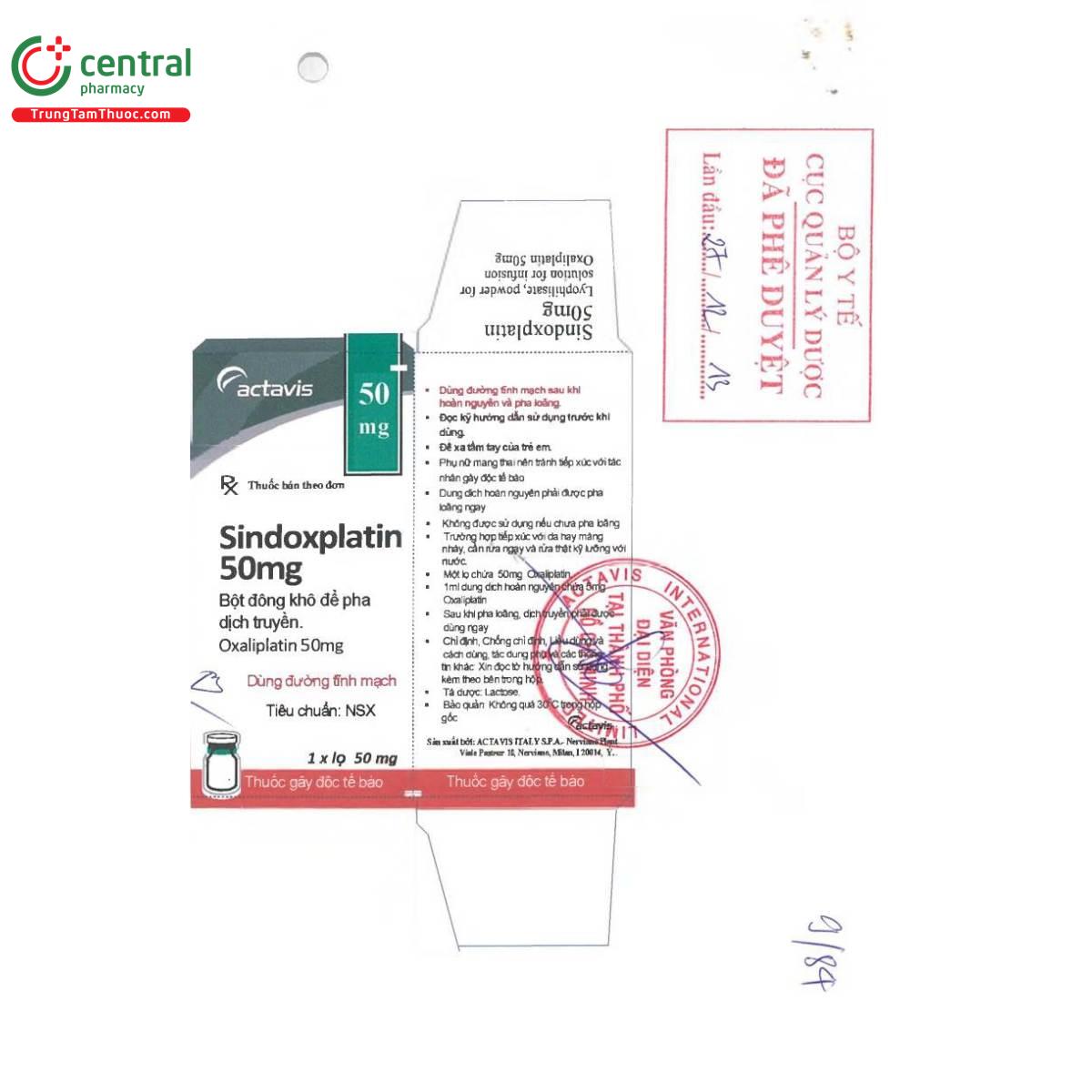 sindoxplatin 50mg 4 I3443