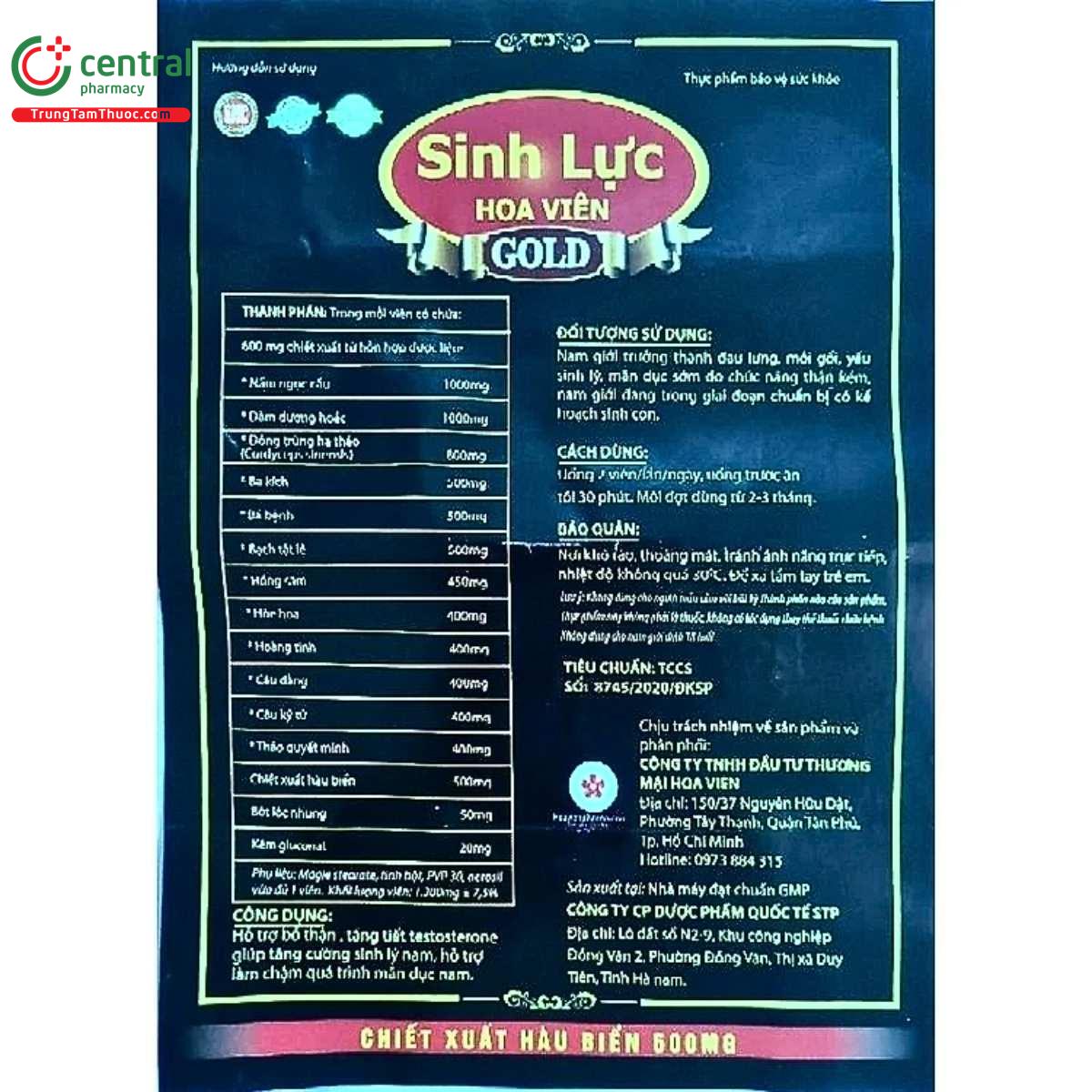 sinh luc hoa vien gold 2 I3021