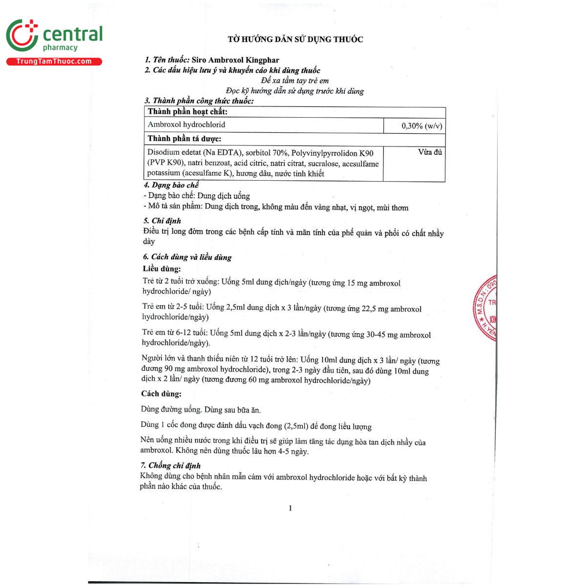 siro ambroxol kingphar 0 3 4 H2543 siro ambroxol kingphar 0 3 4 H2543