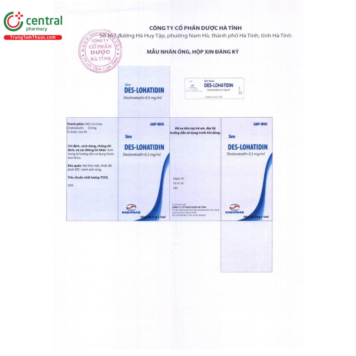 siro des lohatidin 0 5mg ml 4 V8813