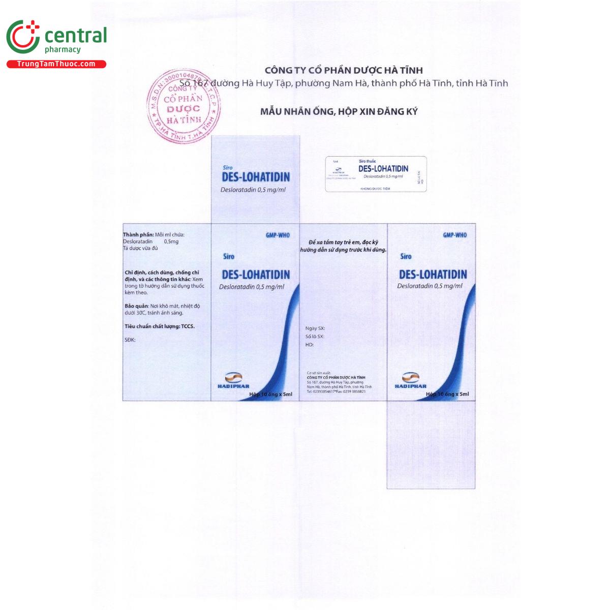 siro des lohatidin 0 5mg ml 5 Q6204