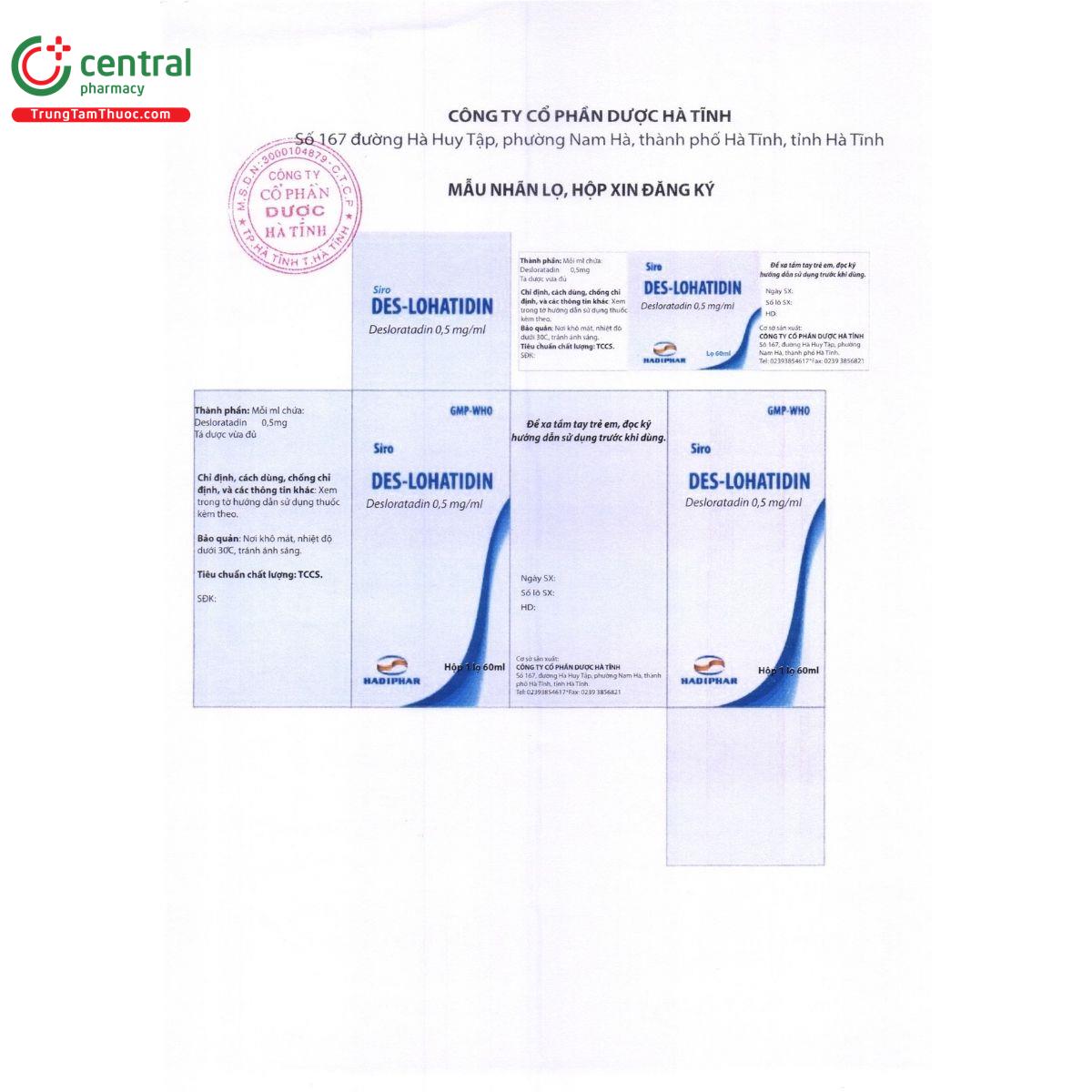 siro des lohatidin 0 5mg ml I3078