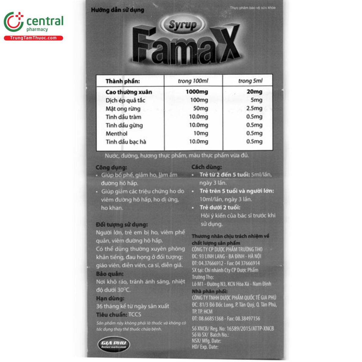 siro famax cough 8 V8448