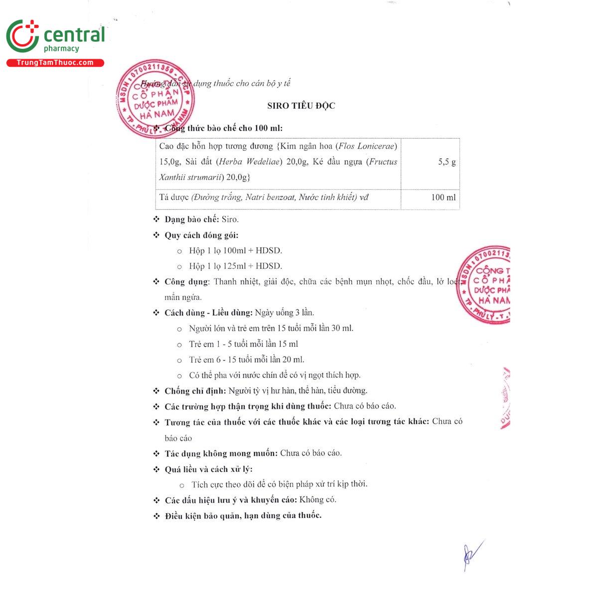 siro tieu doc 10 K4625 siro tieu doc 10 K4625