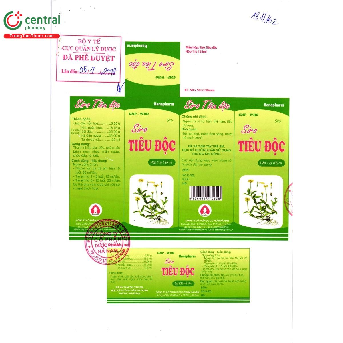 siro tieu doc 6 B0701 siro tieu doc 6 B0701