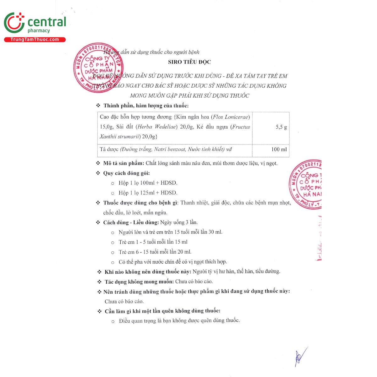 siro tieu doc 8 B0808 siro tieu doc 8 B0808