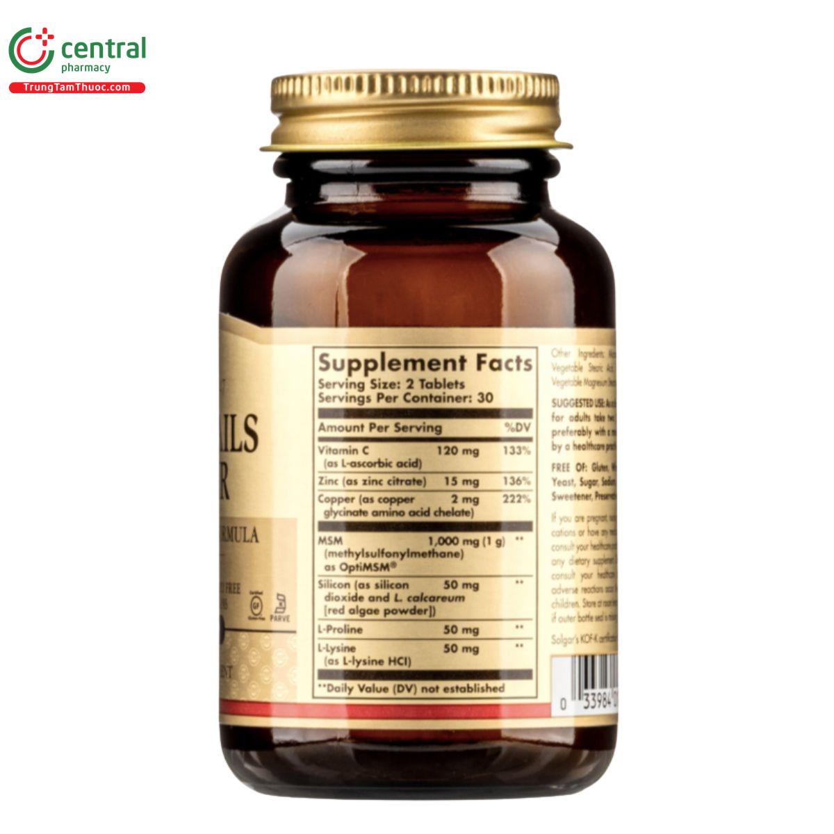 skin nails and hair advanced msm formula 3 U8640