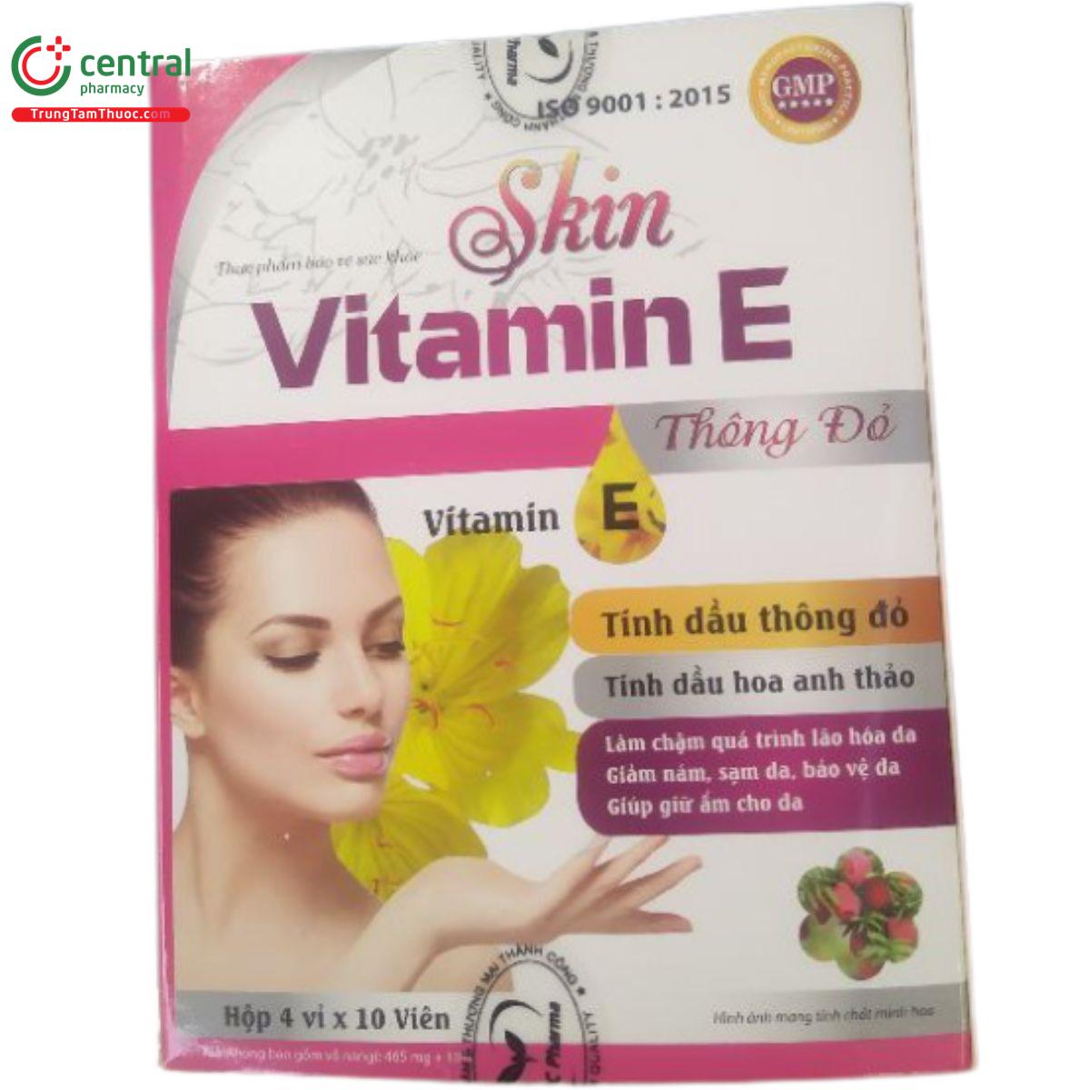 Thuốc Skin Vitamin E Thông Đỏ - hỗ trợ ngăn ngừa lão hóa, giúp đẹp da